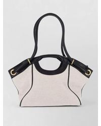 Balmain - Shoulder Bag Dual Handles Contrast Trim Grommets - Lyst