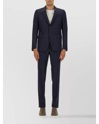 ZEGNA - Suit Jacket Chest Pocket Flap Pockets Notch Lapel - Lyst