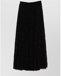Ermanno Scervino - Midi Skirt With Lace Overlay Design - Lyst