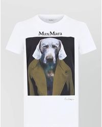 Max Mara - Printed Cotton Short-Sleeve T-Shirt - Lyst