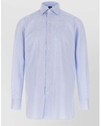 Finamore 1925 - Napoli Striped Long Sleeve Button Down Shirt - Lyst