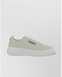 DSquared² - Calfskin Sneakers With Perforated Round Toe - Lyst
