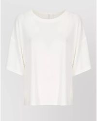 Norma Kamali - Short Sleeve Round Neck T-Shirt - Lyst