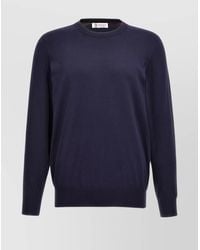 Brunello Cucinelli - Ribbed Cotton Crewneck Sweater - Lyst