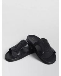 Celine - Leather Slide Sandals - Lyst