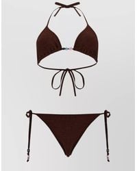 Hunza G - Metallic Bikini Set - Lyst