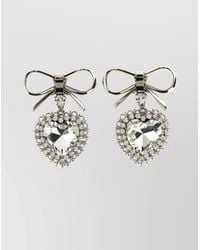 Alessandra Rich - Metal Bow Earrings - Lyst