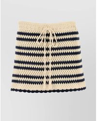 Miu Miu - Crochet Drawstring Waist Mini Skirt - Lyst