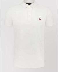 Peuterey - Short Sleeve Polo Collar Cotton Top - Lyst