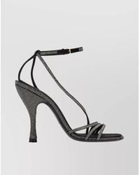 Ferragamo - Crystal Embellished Strappy Heeled Sandals - Lyst