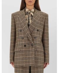 Saint Laurent - Silk Cashmere Double-Breasted Blazer - Lyst