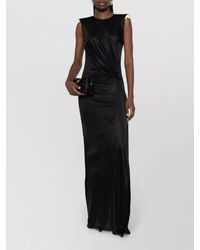 Elisabetta Franchi - Sleeveless Draped Evening Gown - Lyst