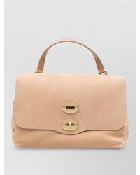 Zanellato - Grained Leather Stud-Embellished Shoulder Bag - Lyst