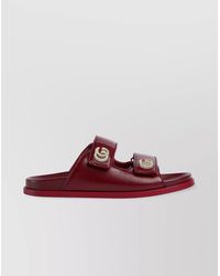 Gucci - Crystal Double Strap Flat Sandals - Lyst