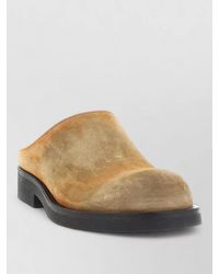 MM6 by Maison Margiela - Biker Style Suede Mules Round Toe - Lyst