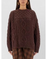 Isabel Marant - Deottille Cable Knit Crew Neck Sweater - Lyst