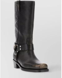 Paris Texas - Chunky Heel Leather Roxy Boots - Lyst