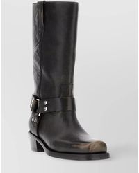 Paris Texas - Chunky Heel Leather Roxy Boots - Lyst