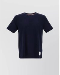 Thom Browne - Cotton Relaxed-Fit Side-Slit Short-Sleeve T-Shirt - Lyst