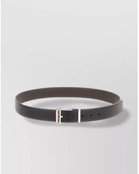 Ferragamo - Adjustable Reversible Leather Belt With Textured Finish - Lyst