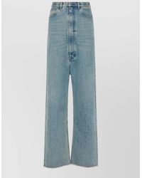 Maison Margiela - High Waist Wide Leg Denim Trousers - Lyst
