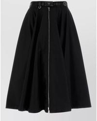 Prada - Re Nylon Skirt Pleated Design Belted Waist - Lyst