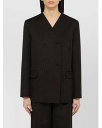 Loulou de Saison - Cotton Linen Double-Breasted Jacket - Lyst