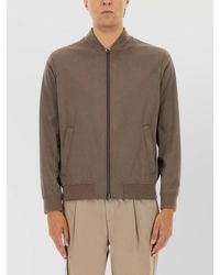 Herno - Suede Bomber Jacket - Lyst