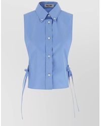 Miu Miu - Sleeveless Wrap Top Side Tie Design - Lyst