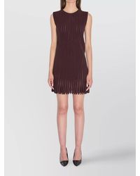 Alaïa - Knit Dress With Striped A-Line Silhouette - Lyst