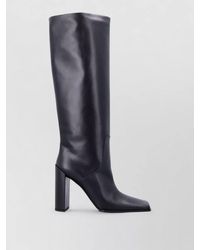 Alaïa - Square Toe Calfskin Knee High Boots - Lyst