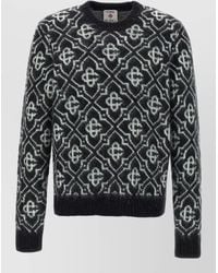 CASABLANCA - Monogram Knit Crew Neck Sweater Geometric - Lyst