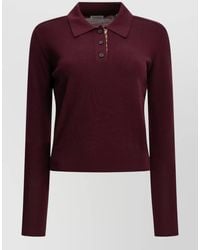 Burberry - Wool Polo Sweater - Lyst