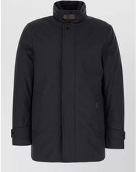 Moorer - Polyester Down Jacket Stand Collar Pockets - Lyst