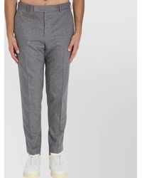 PT Torino - Wool-Cashmere Flannel Slim-Fit Mid-Rise Straight-Leg Trousers - Lyst