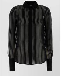 DSquared² - Striped Long Sleeve Silk Shirt - Lyst