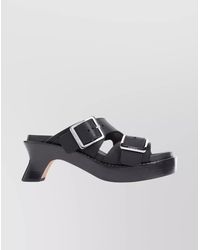 Loewe - Leather Buckle-Strap Sandals - Lyst