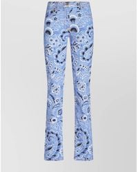 Etro - Denim Jeans With Printed Bandana And Paisley - Lyst