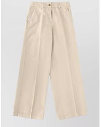 Aspesi - Silk Wide-Leg Trousers - Lyst
