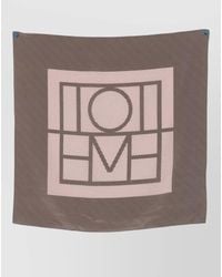 TOTEME - Silk Foulard Monogram Geometric Pattern Scarf - Lyst