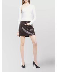 Courreges - Vinyl Asymmetric Mini Skirt - Lyst