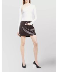 Courreges - Vinyl Asymmetric Mini Skirt - Lyst
