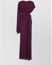 Giambattista Valli - Draped Asymmetric Maxi Dress - Lyst