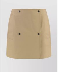 Burberry - Cotton Flared Mini Skirt - Lyst