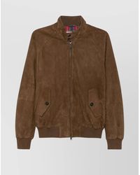 Baracuta - Suede Raglan-Sleeve Bomber Jacket - Lyst