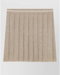 Miu Miu - Metallic Pleated Skirt Mid Length Design - Lyst