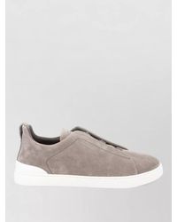 ZEGNA - Sneakers Suede Finish Pull Tab Heel - Lyst