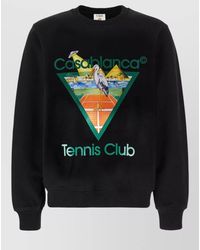 CASABLANCA - Organic Cotton Tennis Club Print Sweatshirt - Lyst