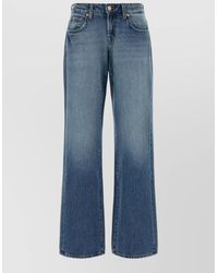 7 For All Mankind - High Waist Wide Leg Denim Jeans - Lyst