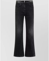 Givenchy - Denim Cropped Bootcut Trousers - Lyst